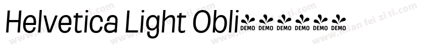 Helvetica Light Obli字体转换